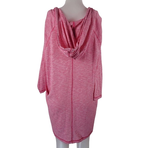 Danskin Now Heathered Pink Lightweight Hooded Athletic Top 4X - Picture 3 of 5